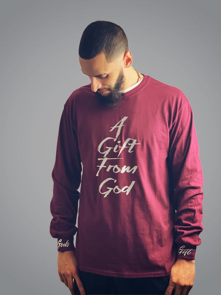 A Gift From God (Maroon , And Silver)