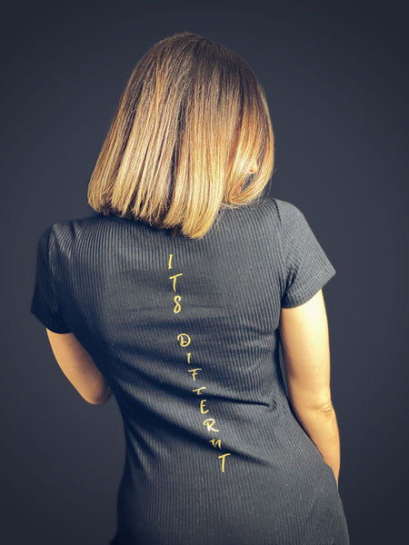 True Goddess It’s Different Dress (Black and Gold)