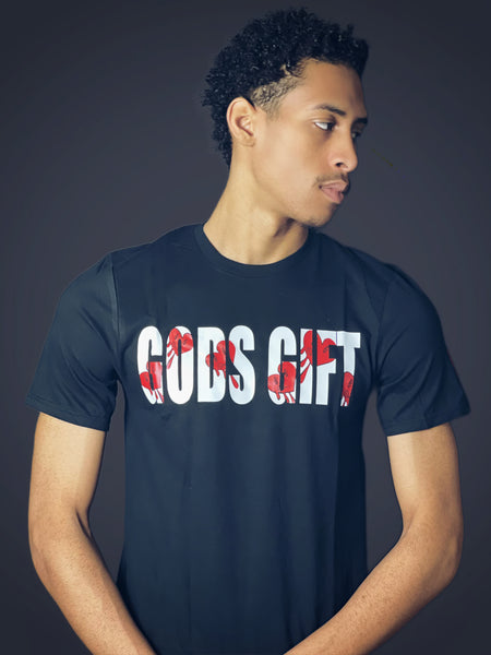 Gods Gift Logo (Black White And Red)