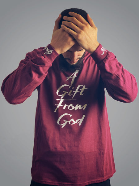A Gift From God (Maroon , And Silver)