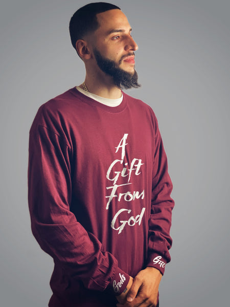 A Gift From God (Maroon , And Silver)