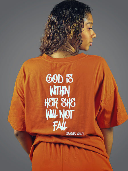 True Goddess Tee and Short Set (Burnt Orange)