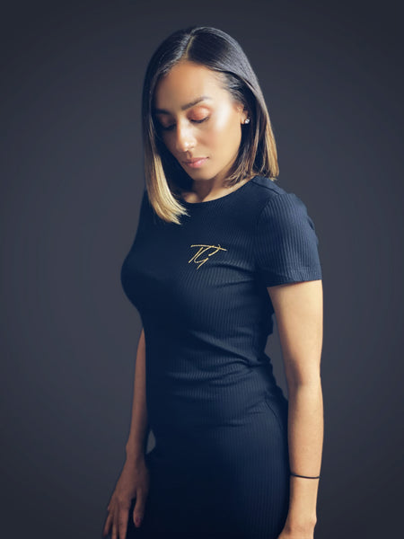 True Goddess It’s Different Dress (Black and Gold)