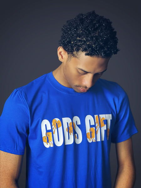 Gods Gift Logo (Blue White And Yellow)