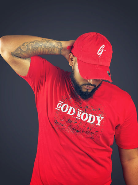 God Body Graphic Tee (Red White And Black)