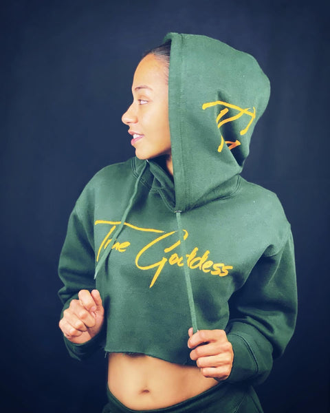 True Goddess Short Set  (Hunter Green and Yellow)