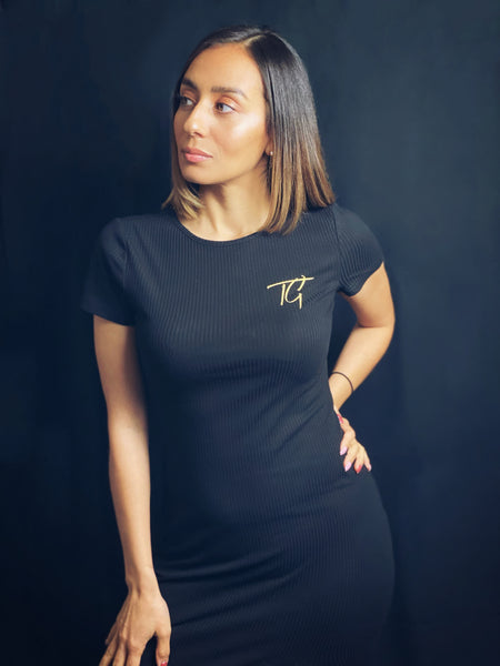 True Goddess It’s Different Dress (Black and Gold)