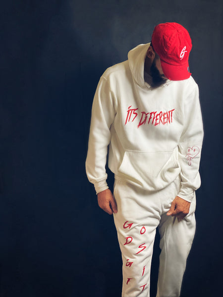 It’s Different Sweater (White and Red)