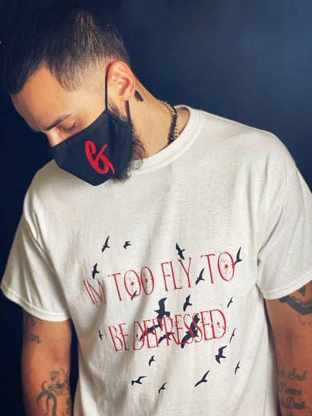 I’m too fly to be depressed graphic tee