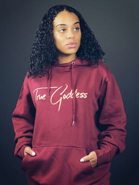 True Goddess Sweat Suit (Maroon And Tan)