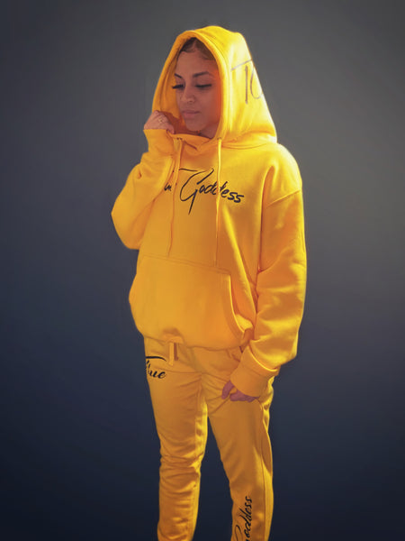 True Goddess Sweat Suit (Yellow And Black)