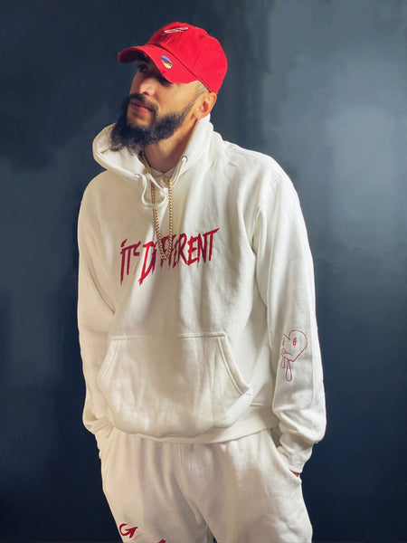 It’s Different Sweater (White and Red)