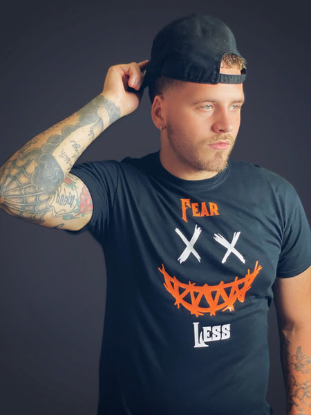 Fear Less (Black Orange and White)
