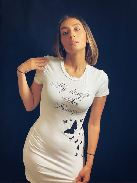 True Goddess (My Struggles Are Beautiful) White Dress