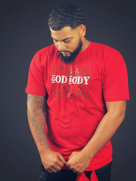 God Body Graphic Tee (Red White And Black)