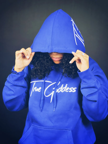 True Goddess Sweat Suit (Royal Blue And White)