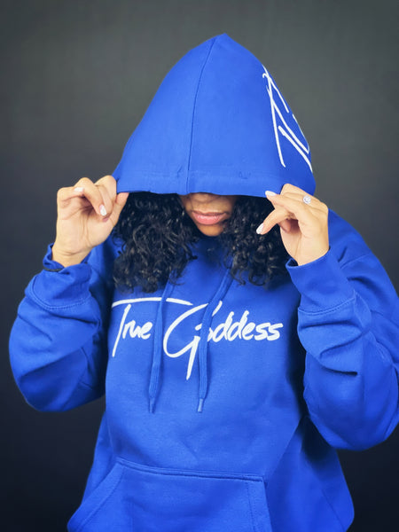 True Goddess Sweat Suit (Royal Blue And White)