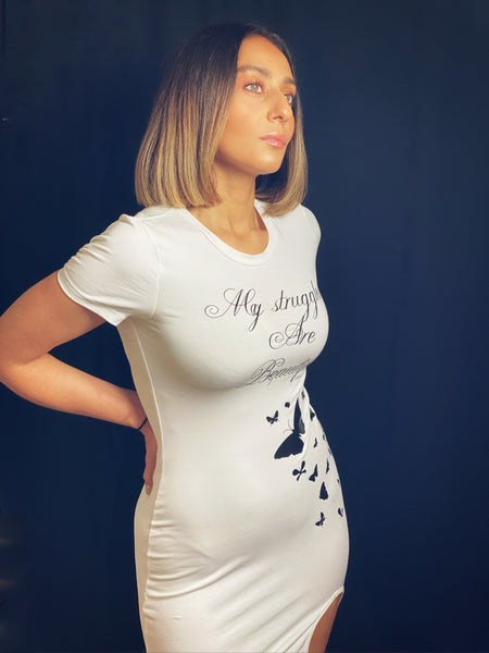 True Goddess (My Struggles Are Beautiful) White Dress