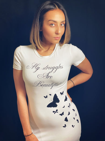 True Goddess (My Struggles Are Beautiful) White Dress