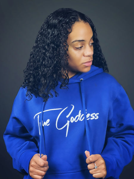 True Goddess Sweat Suit (Royal Blue And White)